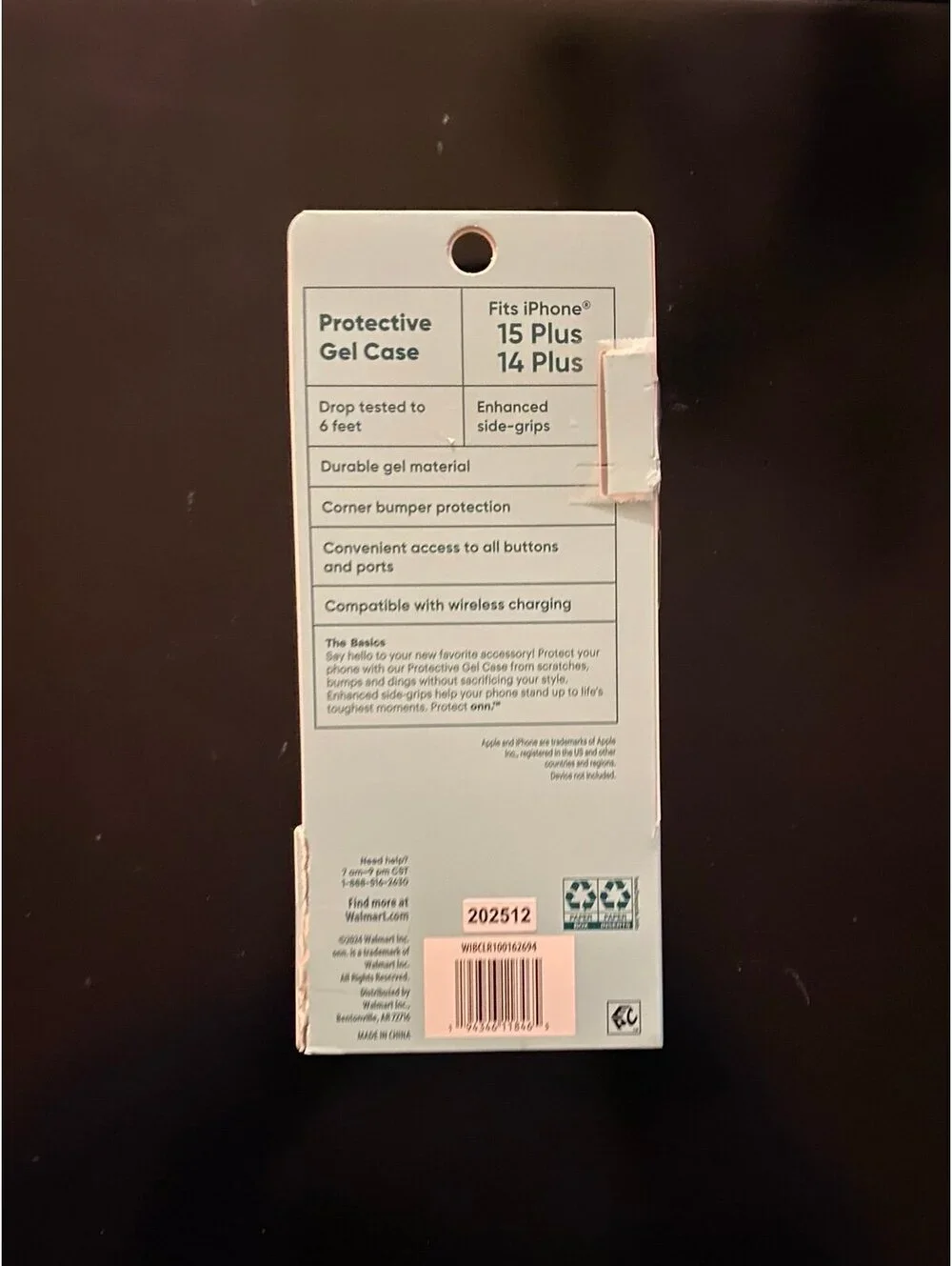 Onn Case for iPhone 15/14 Plus Clear